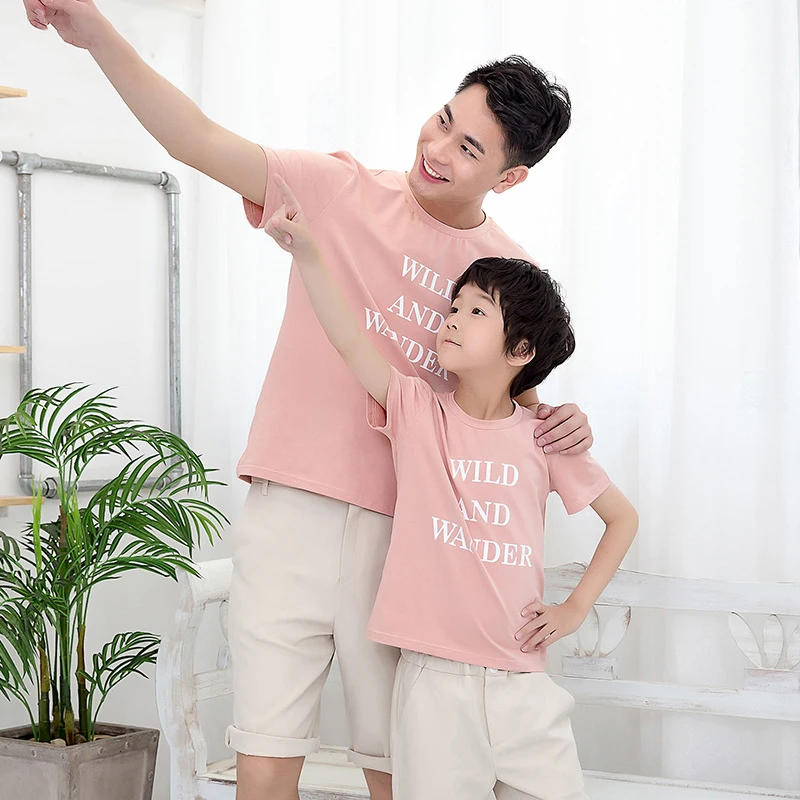 Новинка 2017 летний Семейный комплект для мамы и дочки футболка с коротким рукавом