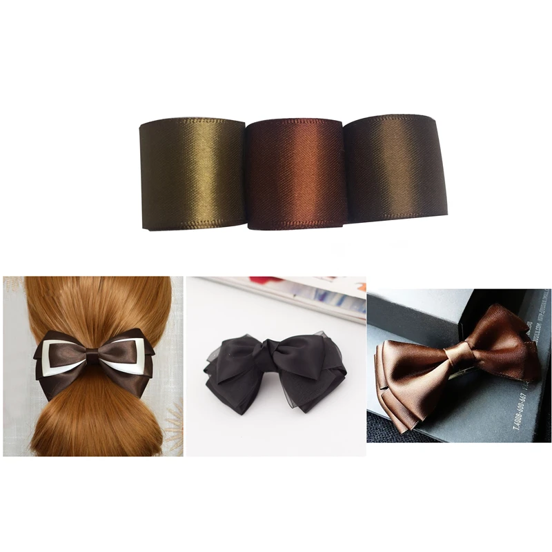 6yard/lot одноцветное Цвет двойной Уход за кожей лица 25 мм Романтический DIY ленты