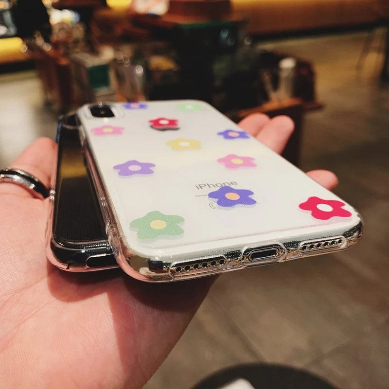 Cute Cartoon Floral Sun Flower Clear Phone Case Cover For iPhone X XR XS Max 8 7 6 6s Plus 5 5s SE Soft Silicone TPU Coque |