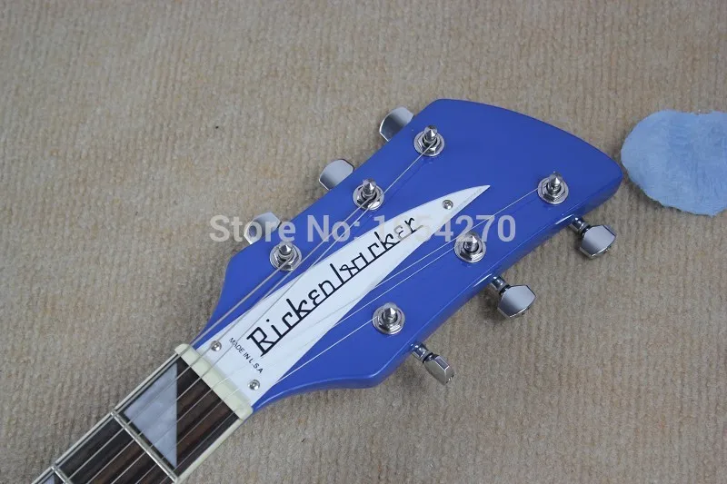 Бесплатная доставка Новый rickedbacker половина полая электрическая гитара рокер