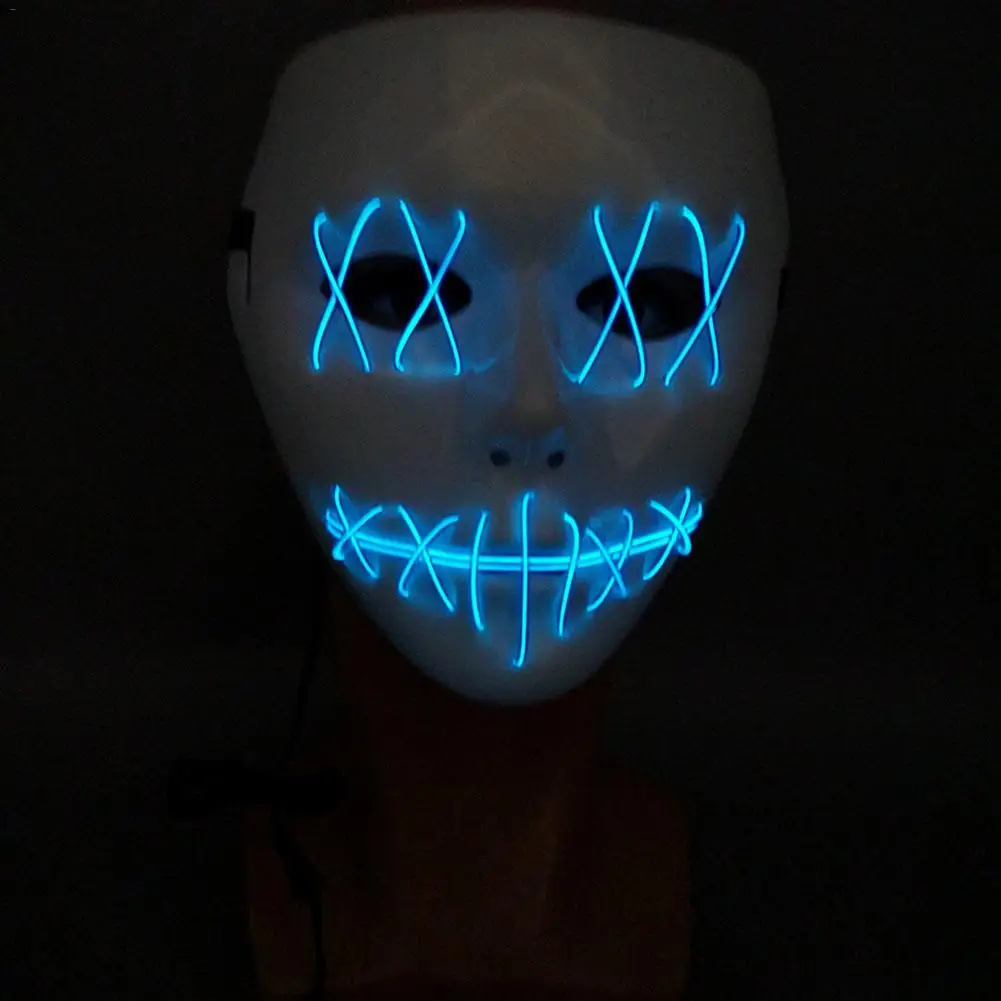 EL холодный свет маска для танцевальной вечеринки вечерние светодиодный Хэллоуин