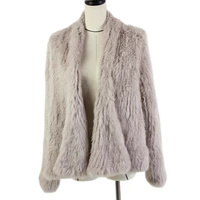 2021 hot sale knitted rabbit fur jacket popuplar fashion fur jacket winter fur coat for womenharppihop