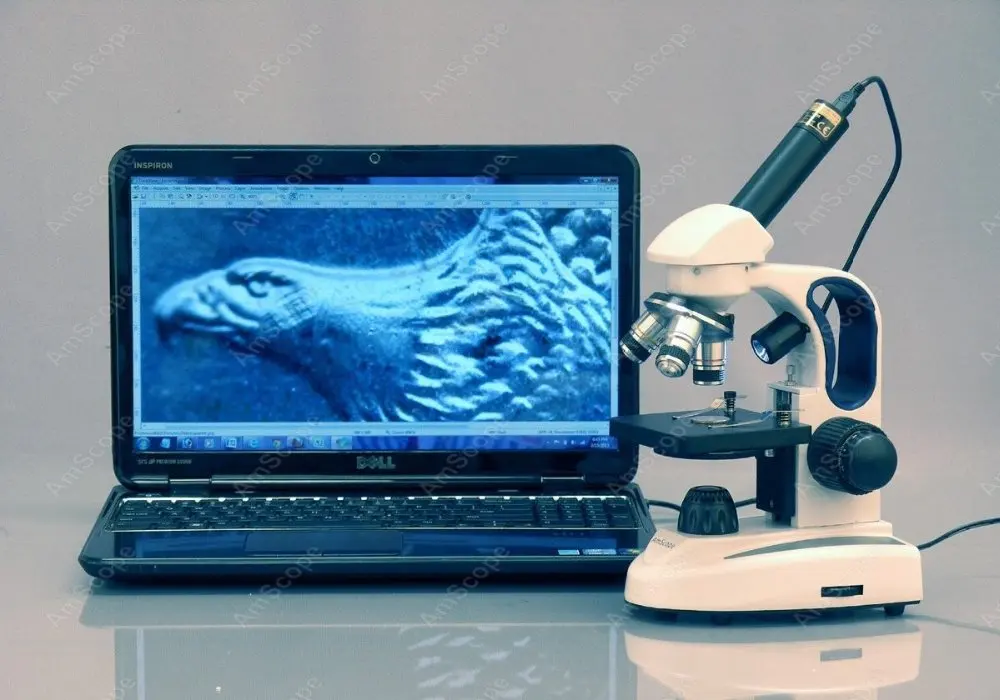 Осветительный микроскоп -- AmScope 40X-1000X беспроводной светодиодный верхний и нижний