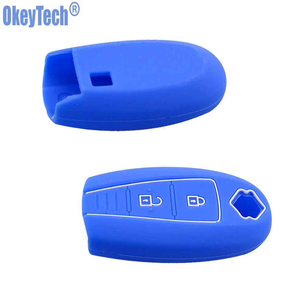 OkeyTech 2 кнопки мягкий силиконовый смарт чехол для ключа Suzuki Swift Kizashi SX4 S Cross