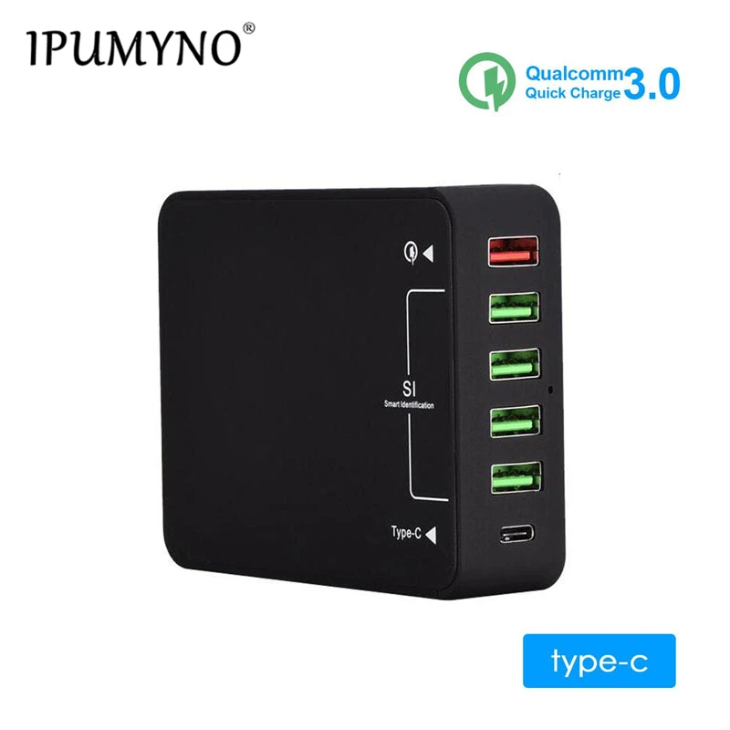 Быстрое зарядное устройство IPUMYNO QC 3 0 USB Type C для телефонов настенное Xiaomi iPhone Samsung