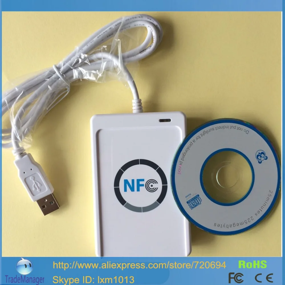 13.56 МГц ACR122U A9 Бесконтактных Смарт RFID Считыватель Писатель по UID карты Нуля 0