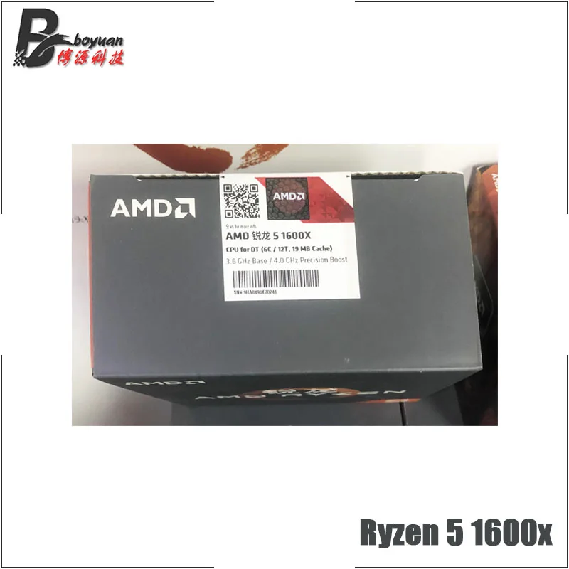 AMD Ryzen 5 1600X R5 1600x3 6 GHz шестиядерный 12 ниточный новый процессор YD160XBCM6IAE Socket