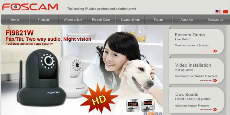 Four (4 pcs ) combine Foscam FI9821W Black HD H.264 Wireless Web CCTV Security gsm alarm system IP Camera 1280*720 | Безопасность и