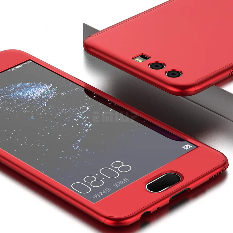 360 Degree Shockproof Case For Huawei Mate 10 Lite Pro Hard PC Phone P20 P10 P9 P8 Honor 9 Cover + Glass |