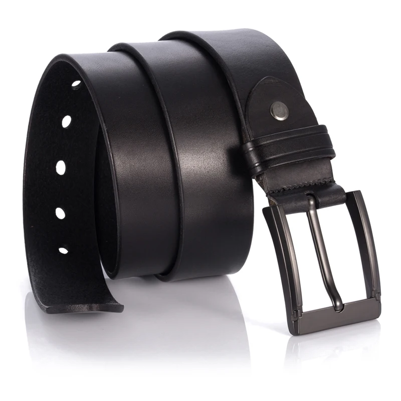 2017 Новая мода из натуральной кожи Для мужчин ремень Булавки пряжкой Топ воловьей