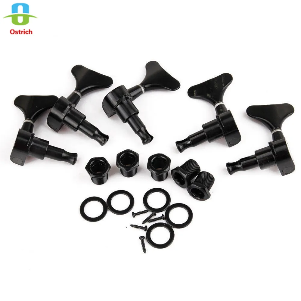 Колышки для настройки басов 2L3R с черным ключом тюнеры машинные головки 5 струнной