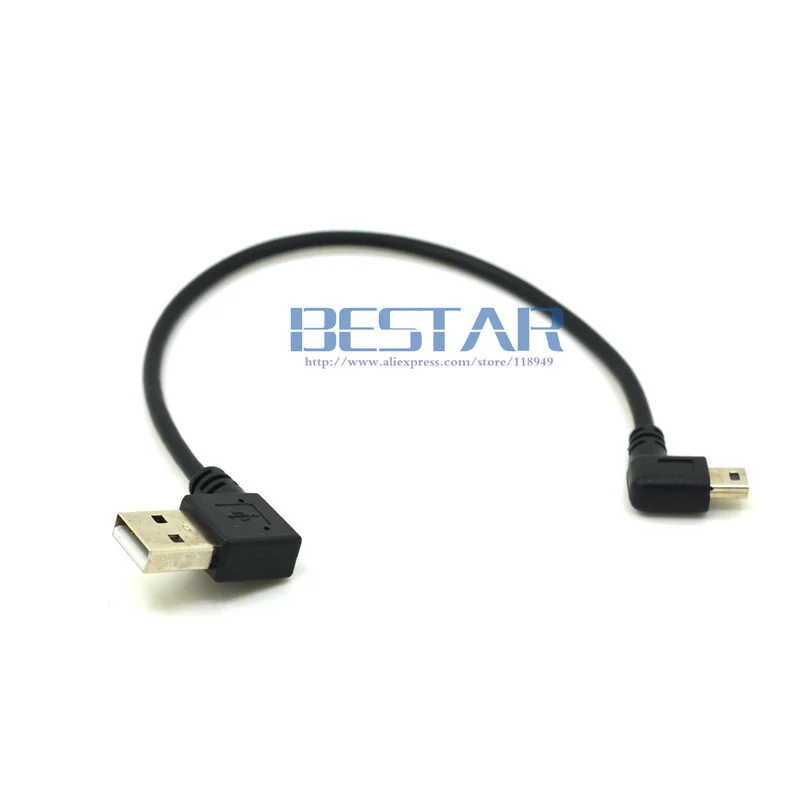 Мужской правый угловой USB2.0 поворот налево мини USB 90 градусов левый Поворот на