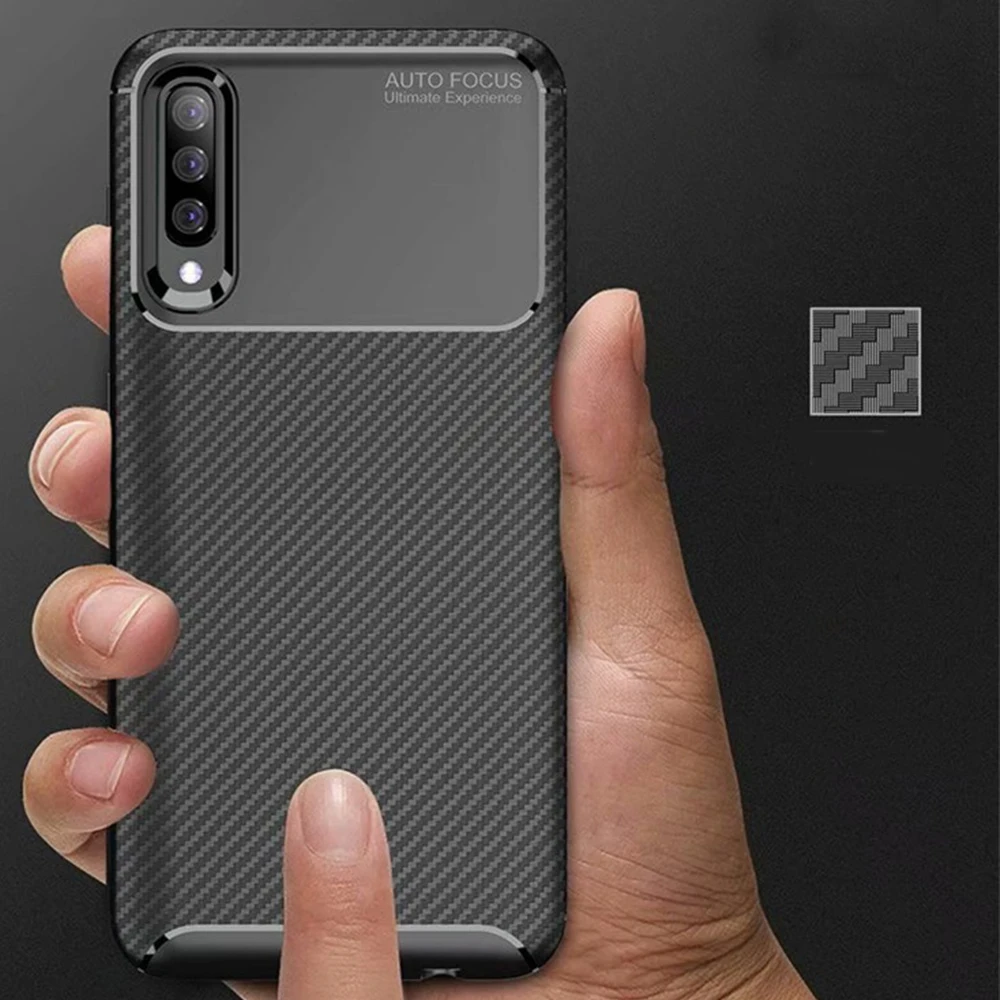Чехол из углеродного волокна для samsung Galaxy A50, чехол для телефона с полной защитой, чехол для samsung A70 A 50, 360 противоударный бампер