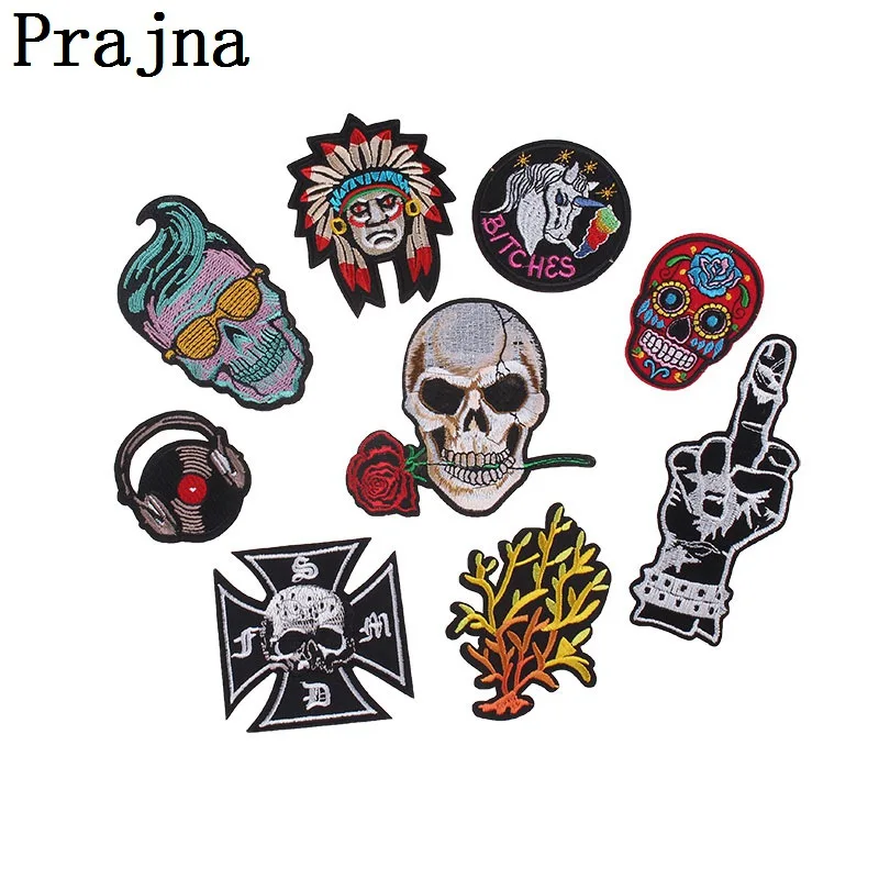 Хаки Prajna 9 шт./лот нашивки единорог Радуга НЛО планета шитье вышивка мультфильм нашивка полоса на одежде дешевая аппликация - Цвет: Хаки