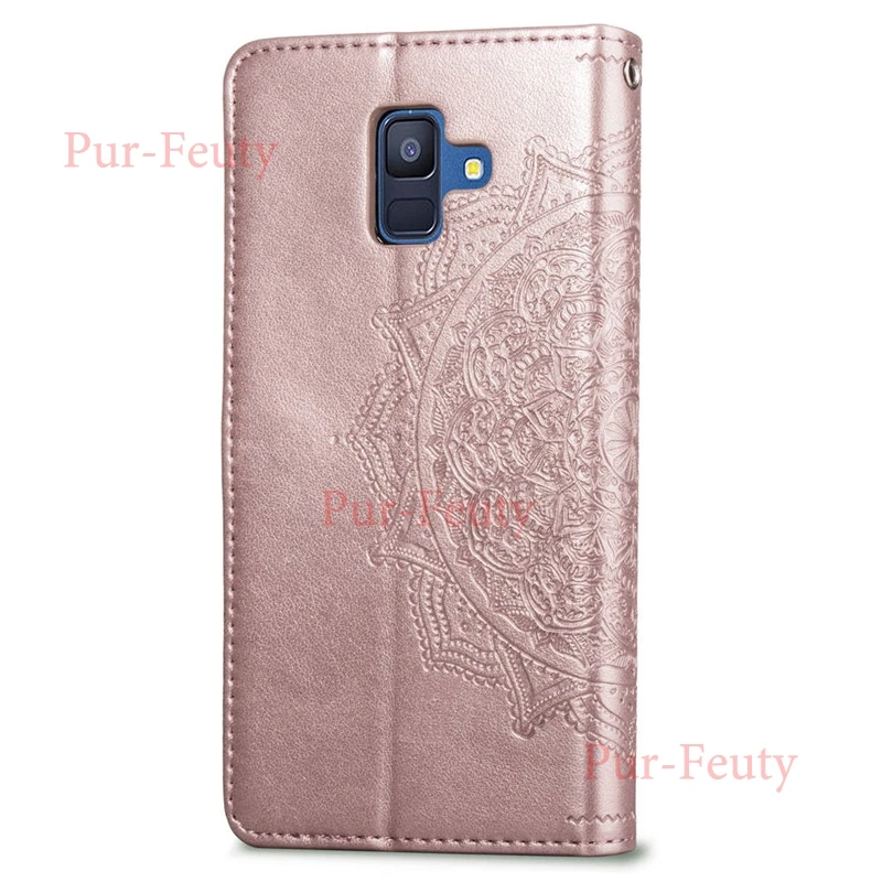 Флип чехол для Samsung Galaxy A6 2018 SM A600 A600FN кожаный бумажник телефона A 6 дюйма флип