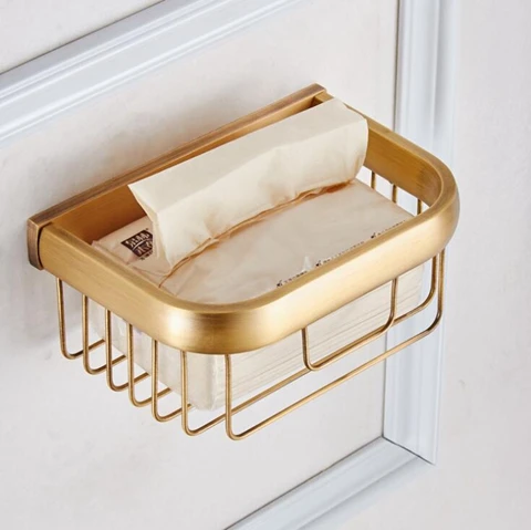 tissue holder Античный бронзовый набор аксессуаров для ванной комнаты держатель для мыла держатель для полотенец туалетная щетка держатель для туалетной бумаги EL2001 - Цвет: tissue holder