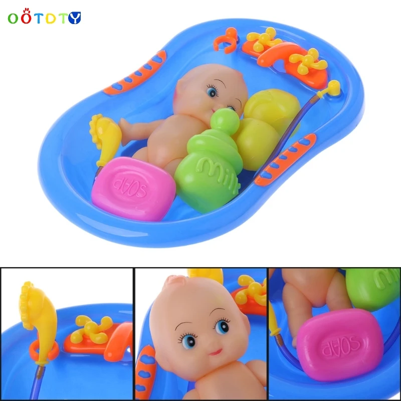 Пластик ванна с Reborn Baby Doll Набор игрушек для ванны Классическая Детская игрушка