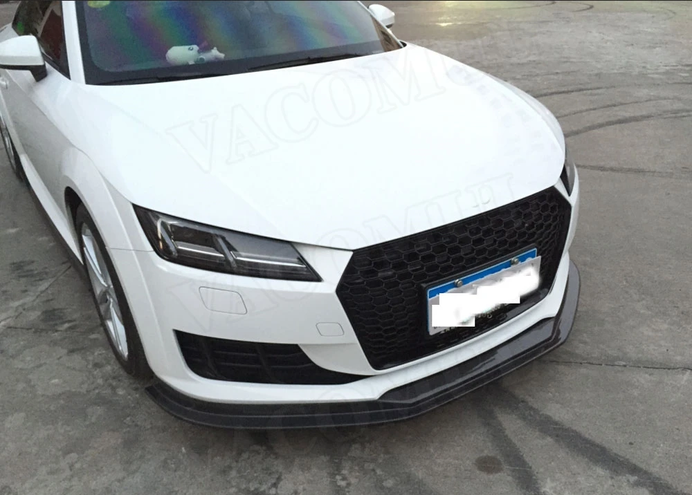Карбоновый передний бампер спойлер для Audi TT TTS TTRS- BT стиль голова Защита подбородка стайлинга автомобиля