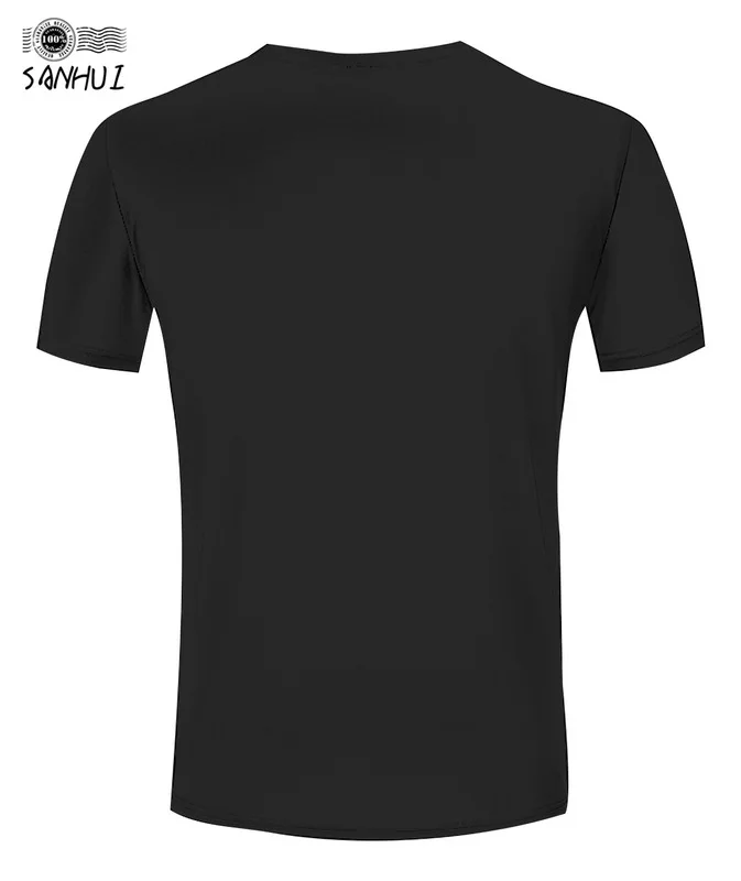 Brand clothing лето 2017 мода о-образным вырезом мужчин уличная 3 d футболка черный д