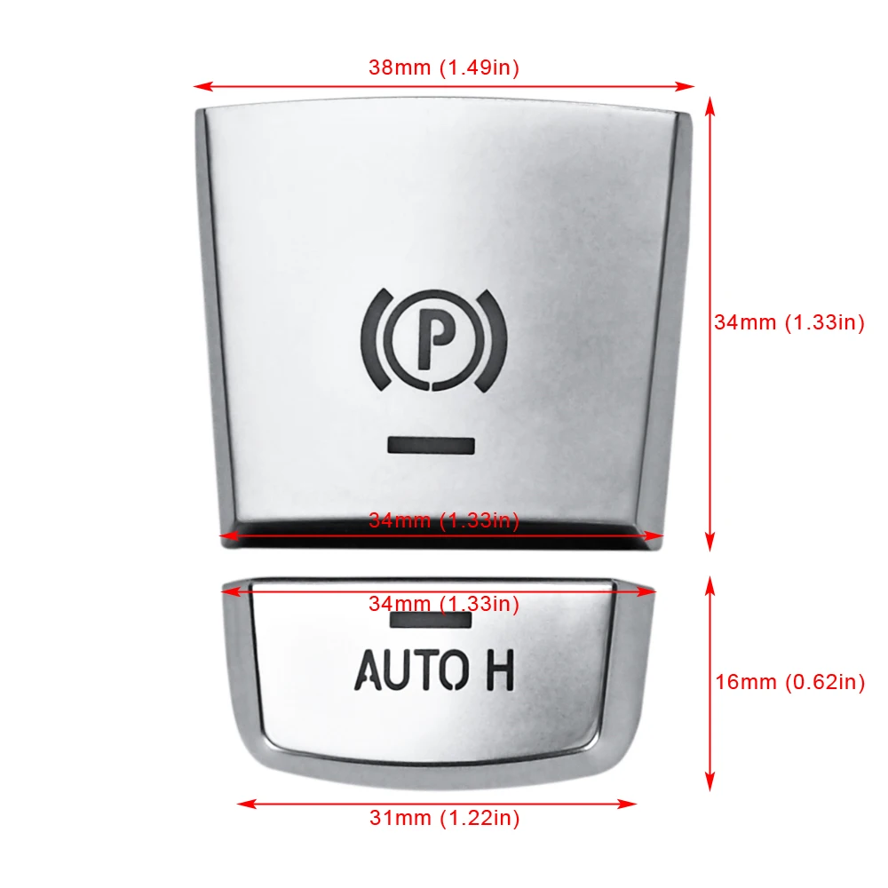 2 шт. автомобильное стояночный тормоз P отделочное покрытие кнопки