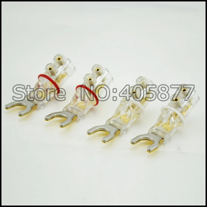 4 шт. hi end audio Nextgen Spade 0681Cu медный разъем для колонок hifi spade plug|hifi plug|plug terminalplug connector |