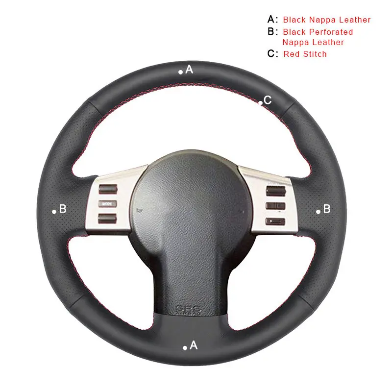 Top Layer Leather Автомобильная Оплетка на руль для Infiniti FX FX35 FX45 2003-2008 Nissan 350Z 2003-2009 Авто кожаные чехлы для автомобиля - Название цвета: Top Layer Leather