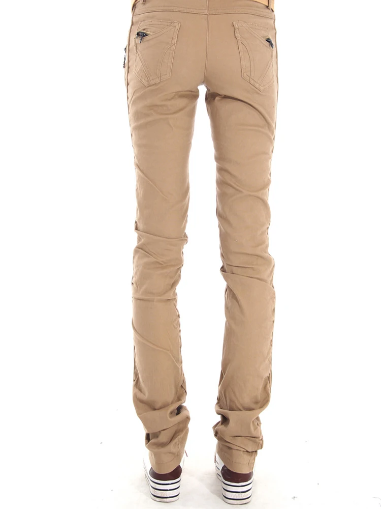 AUSZOSLT Для женщин двойная молния армейские брюки-карго хлопок военные брюки узкие