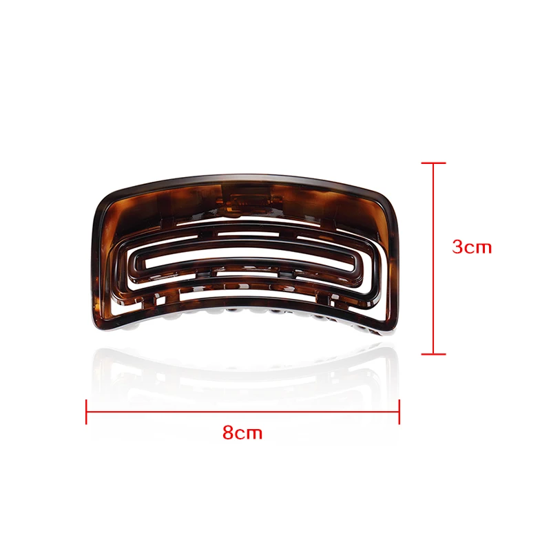 CHIMERA Simple Large Hair Claws for Women Vintage Cellulose Acetate Clips Strong Crab Clamp Brown Pins Thick | Украшения и