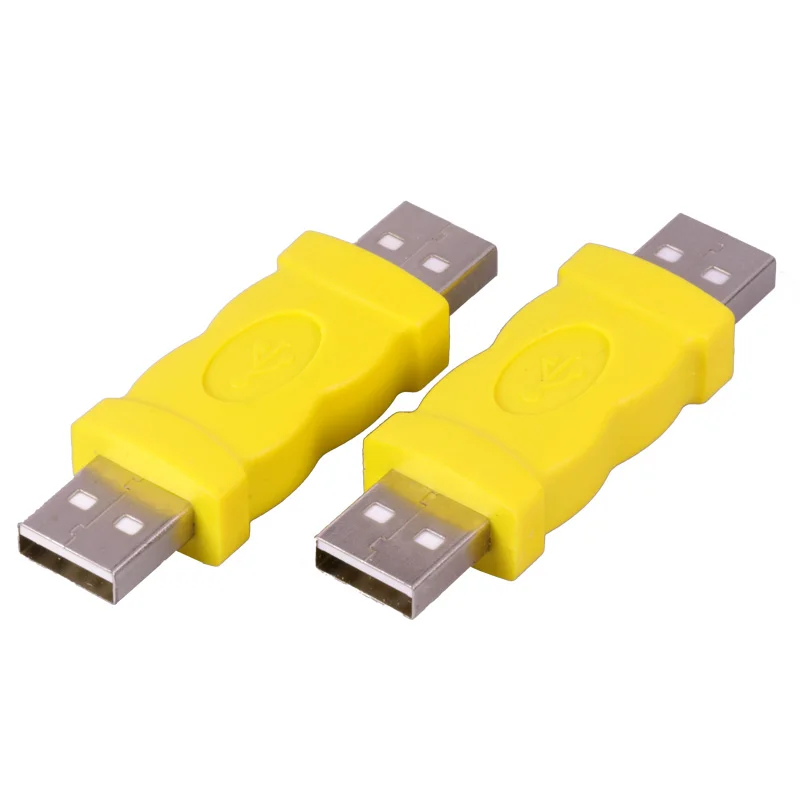 1 шт. желтый цвет USB 2 0 Тип мужчина к охватываемая втулка разъем адаптера M/M