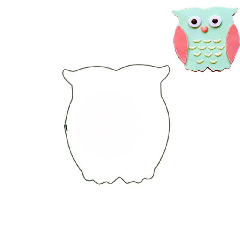 Абрикос из нержавеющей стали 1 шт. платье с милой совой для девочек Форма формы