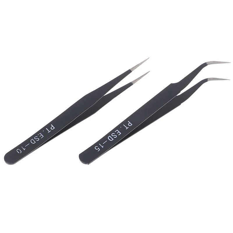 

New Hot HELTC 1PC Micro Stainless Steel Point Curved Straight Tweezers Fine Tip