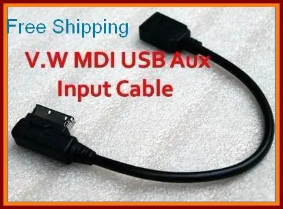 USB Кабель адаптер Бесплатная доставка Для VW MDI вход для Jetta/GTI/GLI/гольф