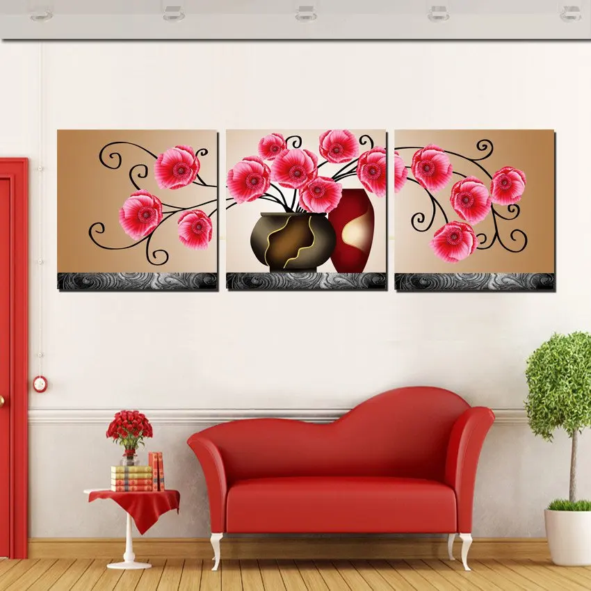 Настенные украшения 3 шт. бесплатная доставка парусиновые рисунки абстрактные