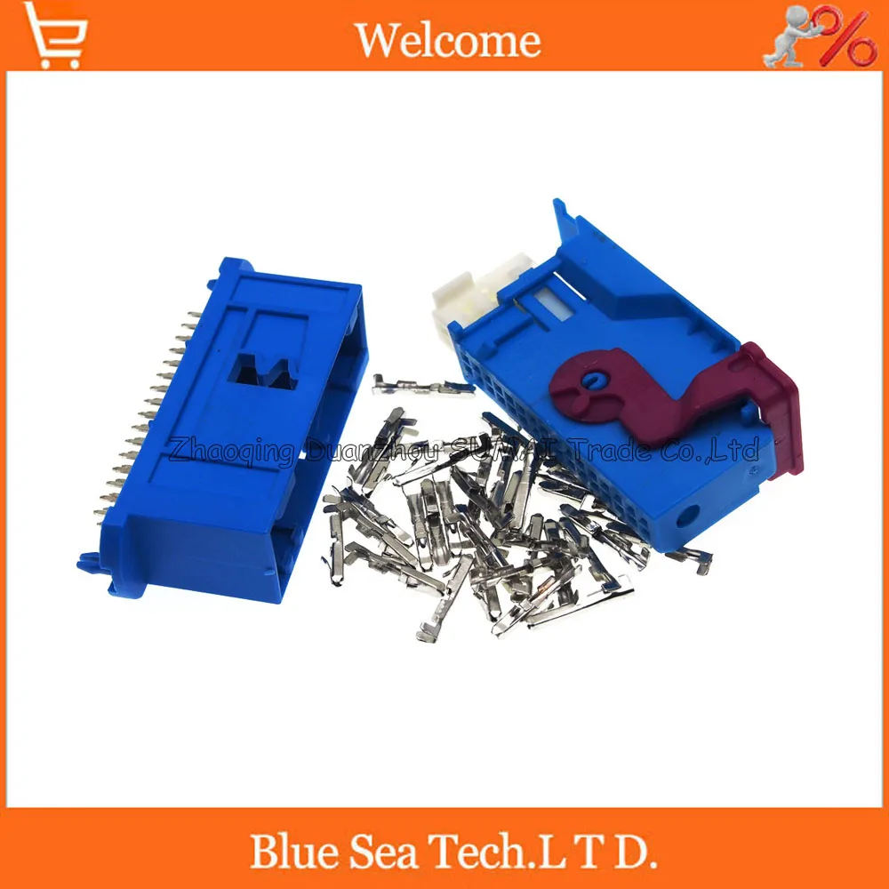 Синий 32-контактный штекер и гнездо B5 автомобильный модифицированный