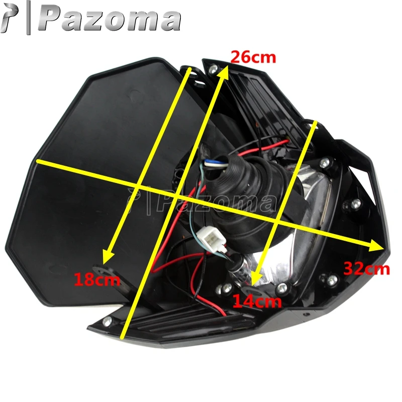 Передняя фара H4 для мотоцикла с указателем поворота Yamaha Suzuki WR EXC MXC CRF 250 400 450 SX
