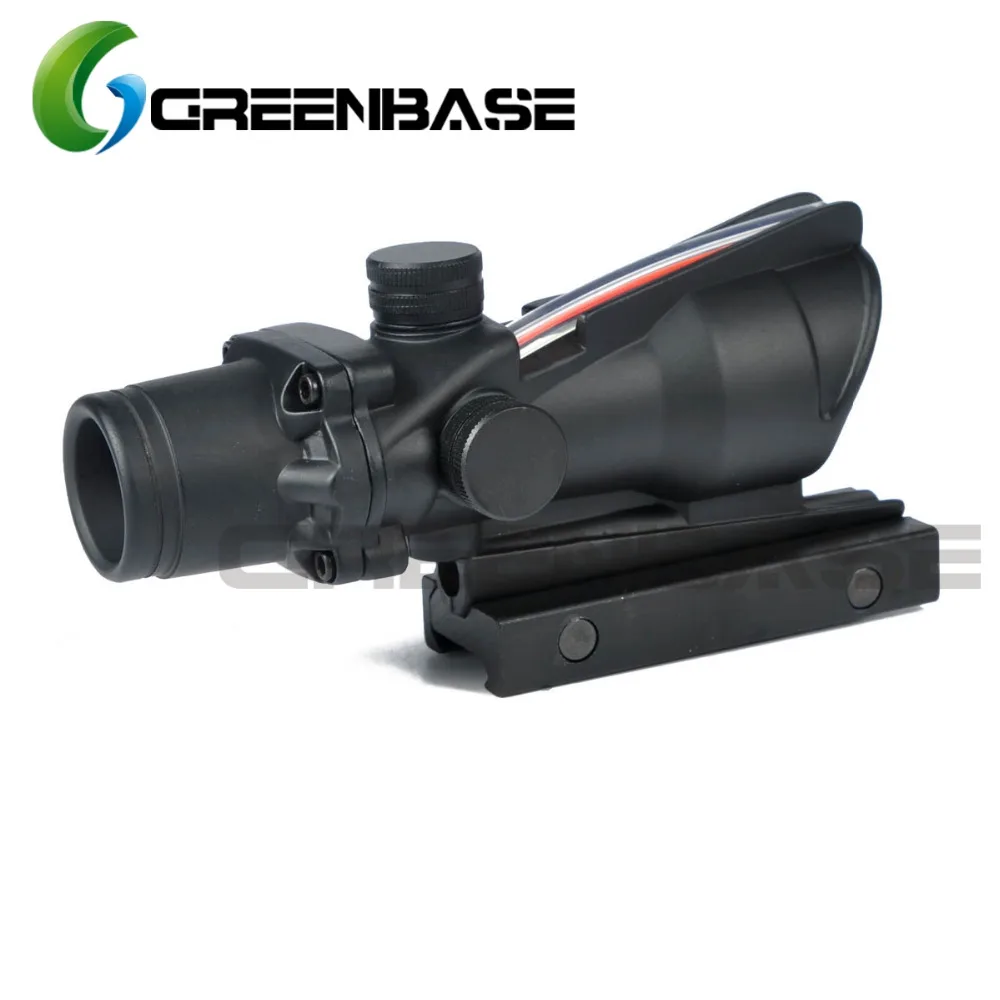 Greenbase ACOG Стиль 1x32 Red Dot прицел голографический волоконно-оптический коллиматорный