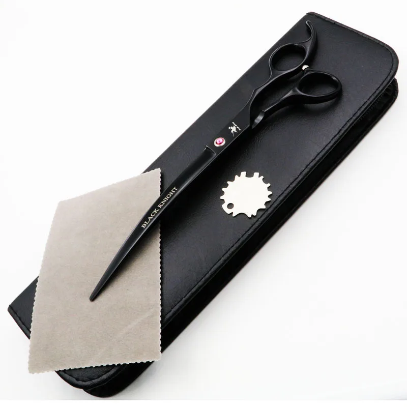 Pet Scissors 8&quot Downward Curved Grooming Professional Black Shears Barber Using Dogs &amp Cats | Дом и сад