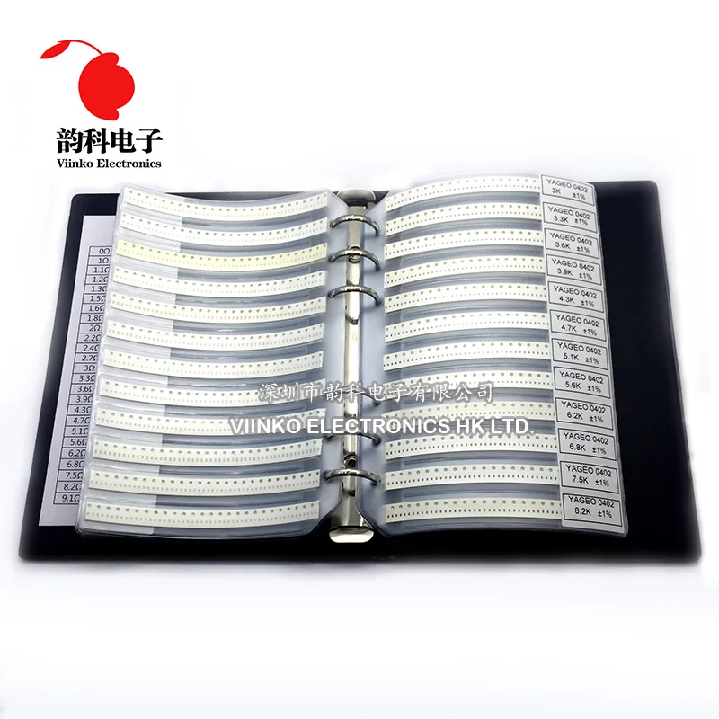 0402 SMD флэш книга 1% Допуск 170valuesx50 шт = комплект резисторов 8500 0R ~ 10 м 10M|resistor kit|resistor