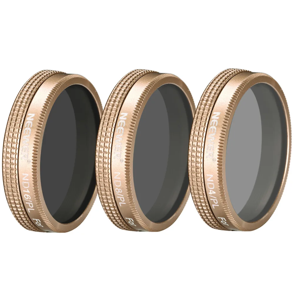 Набор фильтров Neewer с многослойным покрытием из 3 предметов: фильтр ND4/PL ND8/PL ND16/PL