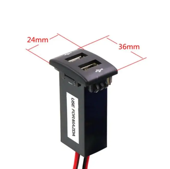 Автомобильное зарядное устройство с двумя USB портами 5 В 2 1 А|Кабели адаптеры и