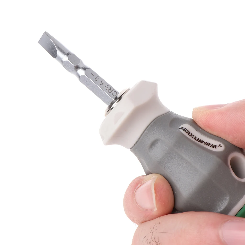 Double Headed Phillips Flat Screwdriver Magnetic Bits Anti-static Big Anti Slip Rubber Handle Professional Repair Tool Household |