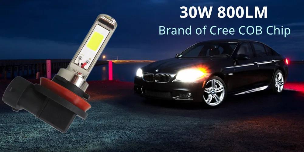 WLJH 2x12 В 24 В 30 В 30 Вт Led H4 H7 H8 9005 9006 вел чип авто мотоцикл DRL вождения лампы противотуманные лампы