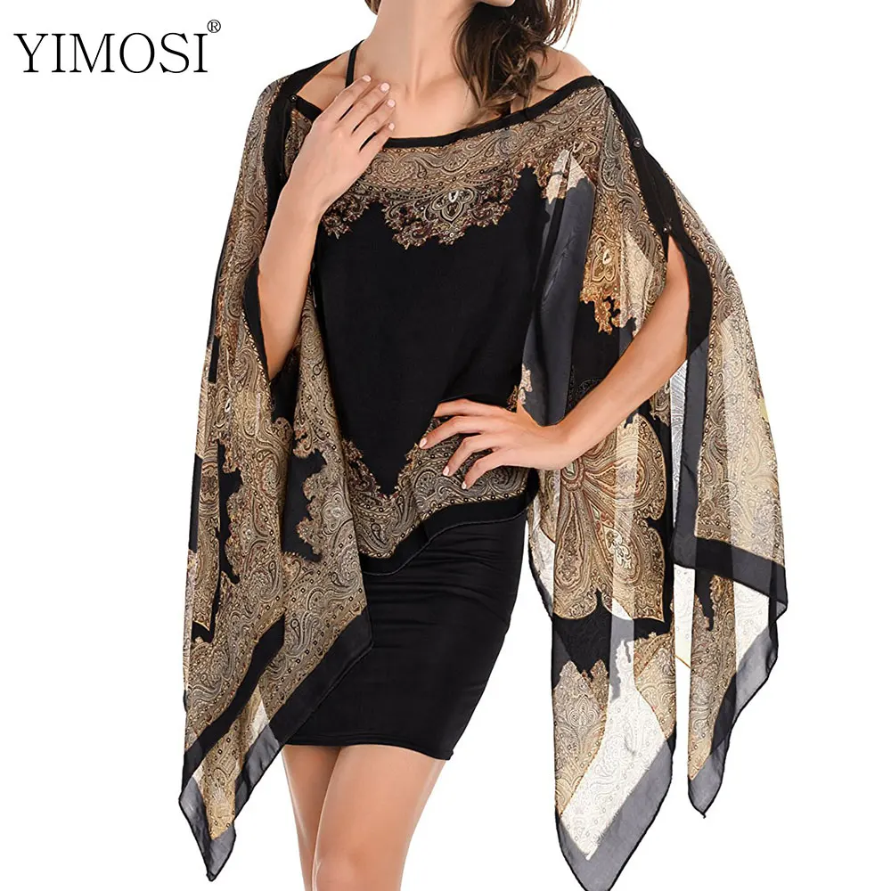 YIMOSI женские летние блузки Blusas 2017 новые винтажные шифоновые кимоно рубашки плюс