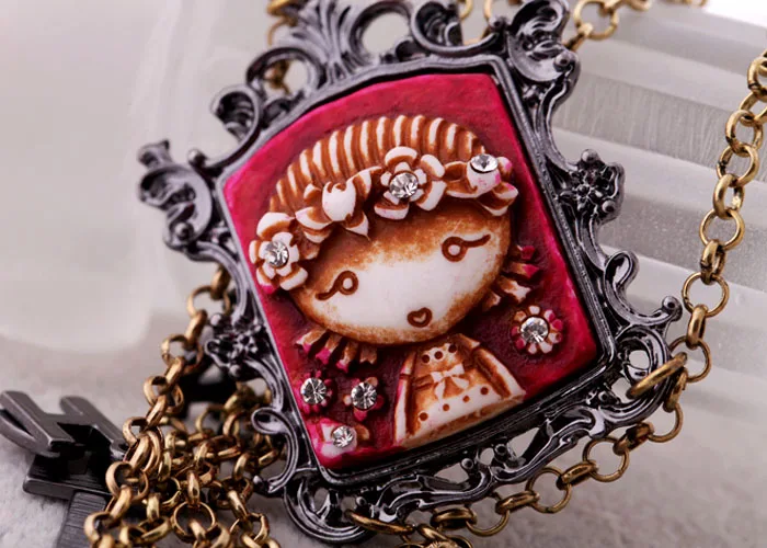 Bulk Price Retro Layered Black Letters Wide Bracelet Female Vintage Cartoon Girl Print Pendant Indian Jewelry Wholesale | Украшения и