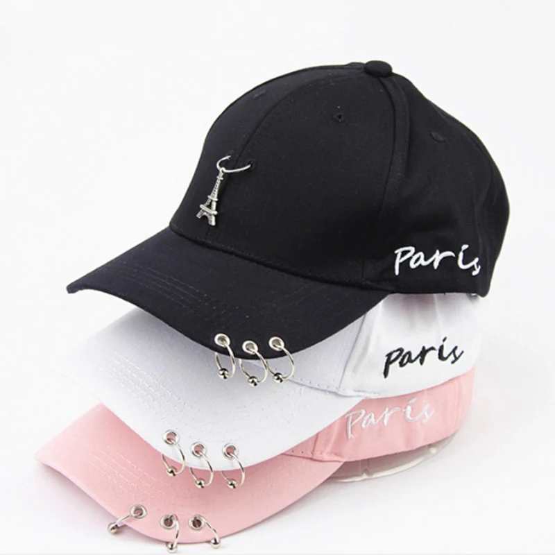 Весенняя хлопковая кепка с тремя железными кольцами Кепка Snapback летняя в стиле