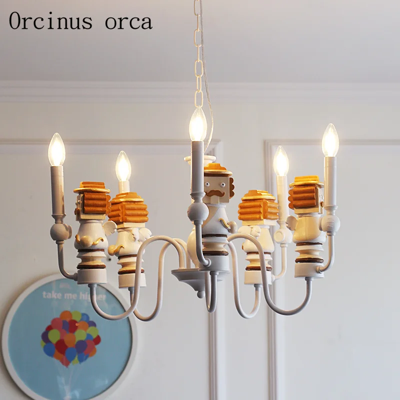

Cartoon originality chandelier boy bedroom children's room lamp American personality LED doll doll pendant lamp free shipping