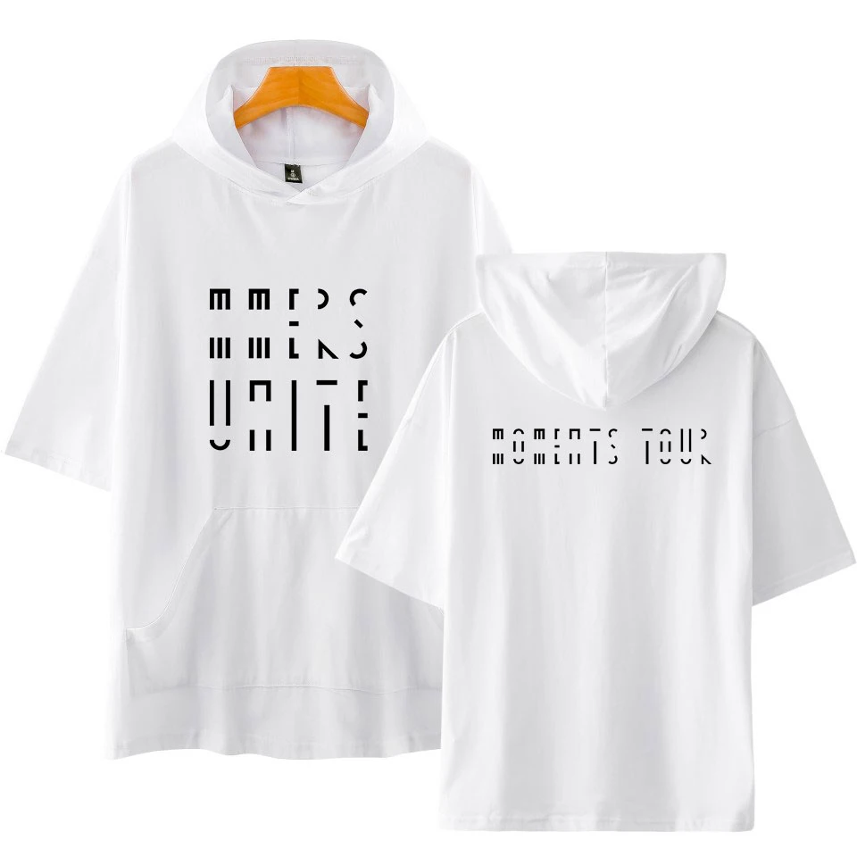 Толстовки с капюшоном коротким рукавом футболка в стиле Kpop Moment Tour геометрическим