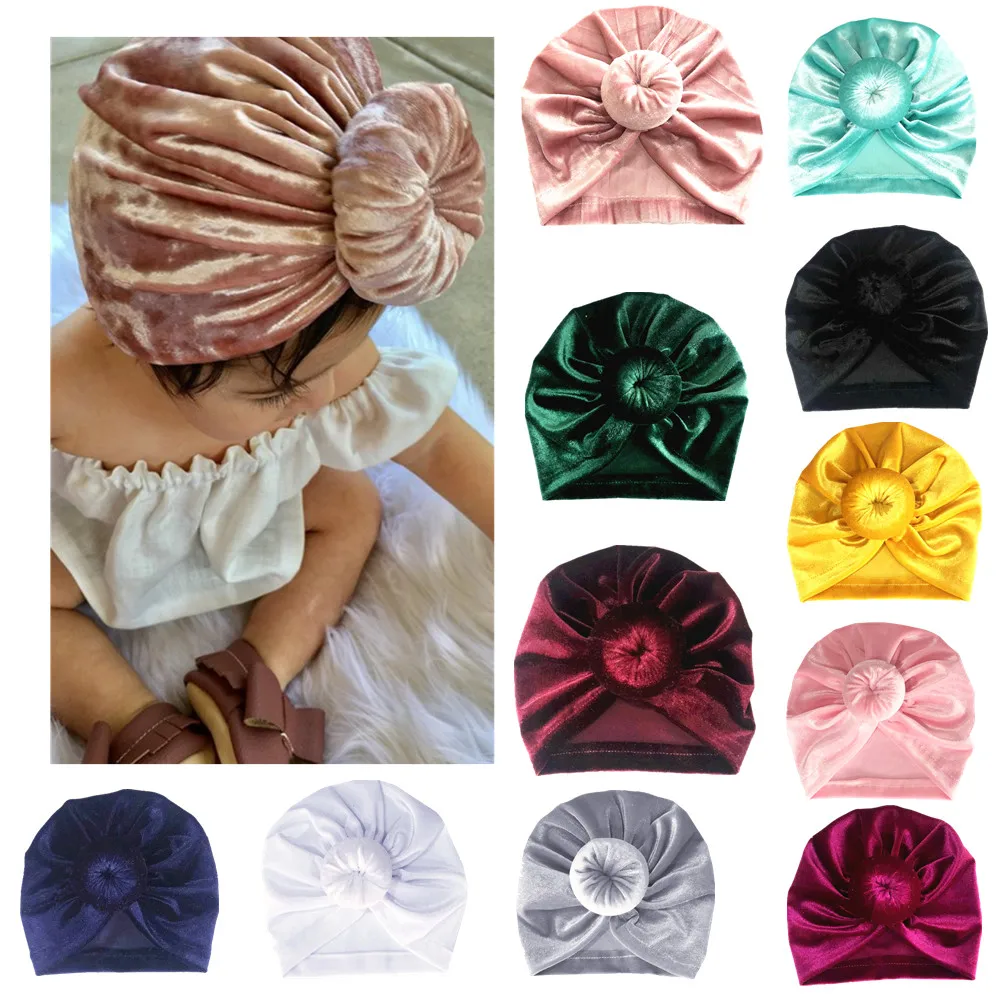 

Newborn baby hat Fashion Donut Baby Hat Newborn Elastic Cotton Baby Beanie Cap Multi color Infant Turban Hats 1 PC