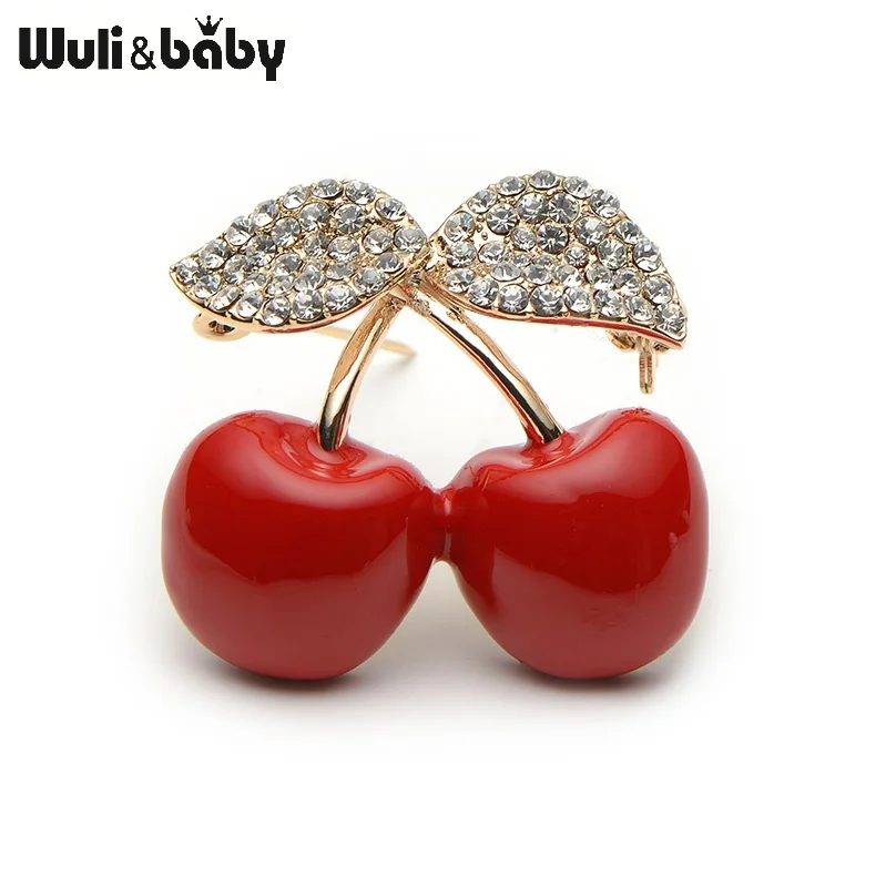 Хрусталь красная вишна брошь для банкета мужчин и женщин на застежке модные
