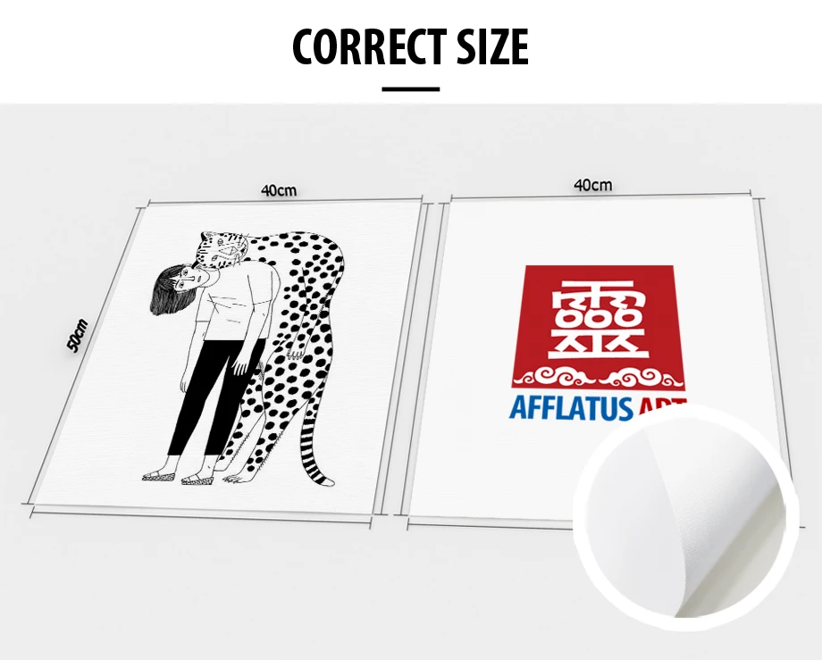 AFFLATUS Leopard Girl скандинавский плакат настенный художественный холст живопись Черно-белые плакаты и принты настенные картины для декора гостиной